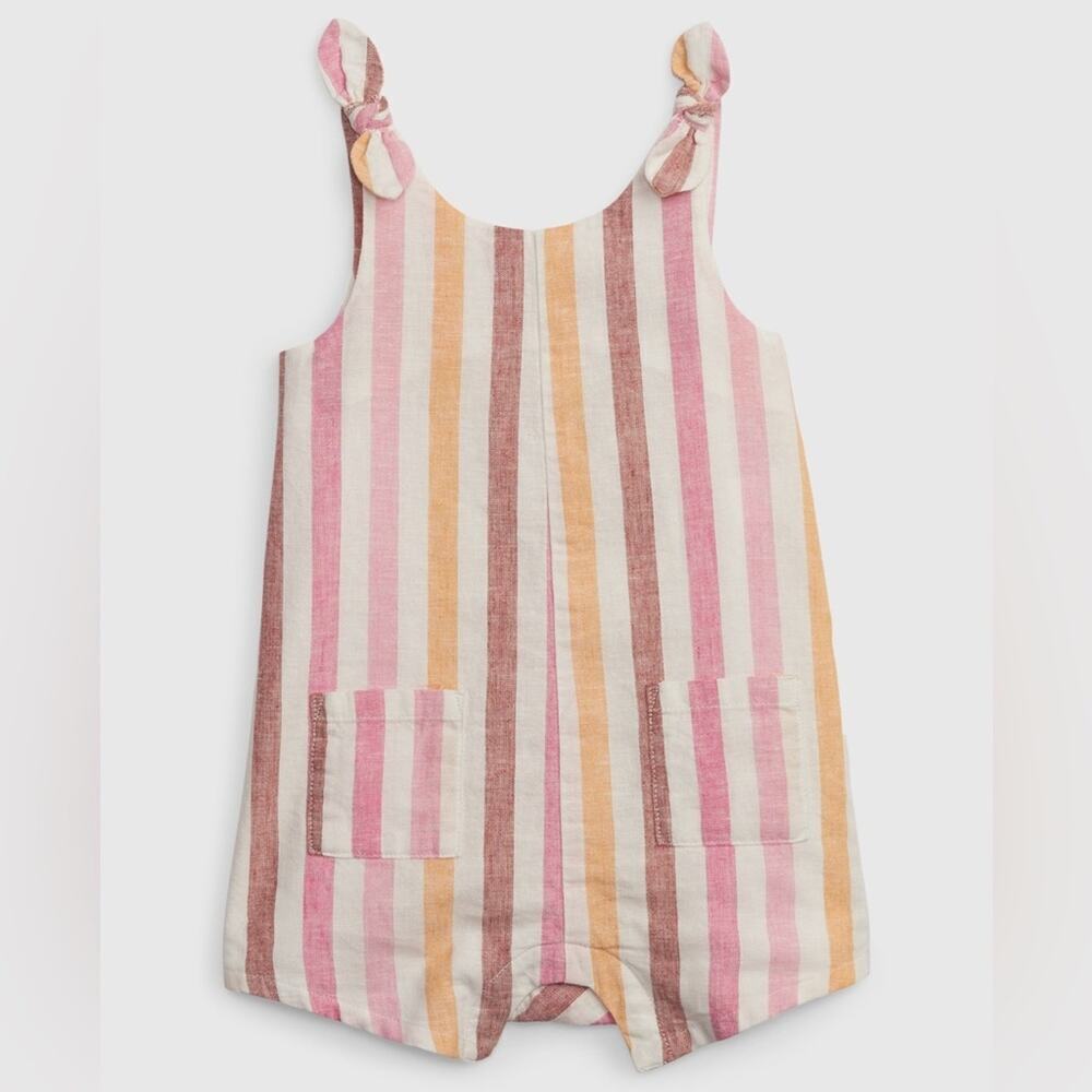 Baby Gap Linen-Cotton Pocket Shorty One-Piece sz 6-12 m Romper One Piece